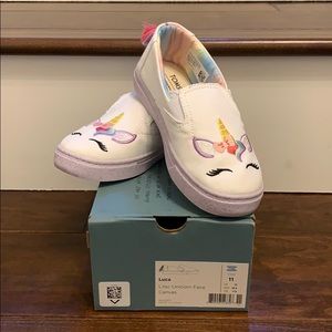 TOMS Girls Unicorn canvas shoes